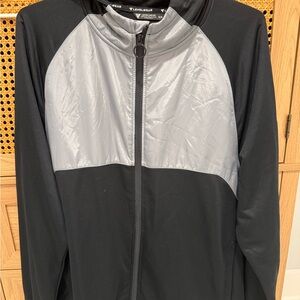 Levelwear Men's Black and Gray Windbreaker